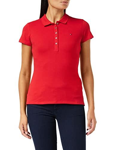 Tommy Hilfiger Womens Chiara Pique Polo, Apple Red, XX-Large