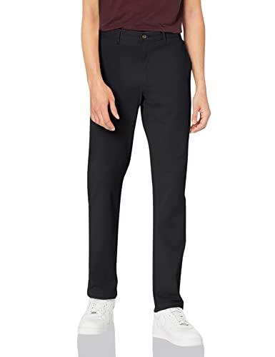 Amazon Essentials Men's Slim-Fit Casual Stretch Khaki Pant, Black, 34W x 31L