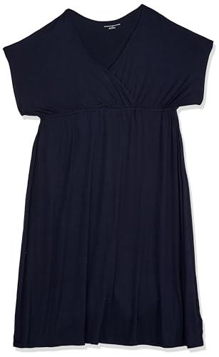 Amazon Essentials Women's Plus Size Waisted Maxi Dress (Available in Plus Size), Navy, 4X