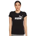 PUMA Women's Essential Logo Tee, Black, XS
