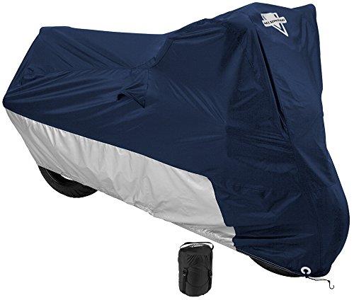 Nelson-Rigg Deluxe Motorcycle Cover, Weather Protection, UV, Air Vents, Heat Shield, Windshield Liner, Compression Bag, Grommets, Large fits Sport Bikes and Small/Medium Cruisers