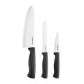 Farberware Stainless Steel Chef Knife Set, 3 Piece, Black