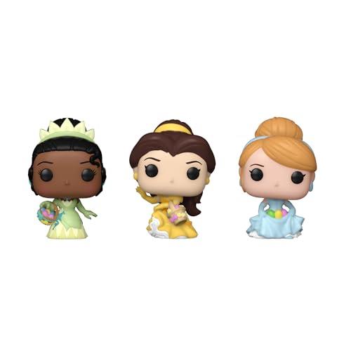 Funko Disney Cinderella, Belle, Tiana Carrot Pocket Pop Vinyl Action Figure (3 Pieces Set)