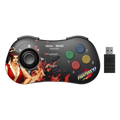 8Bitdo NEOGEO Wireless Controller for Windows, Android, and NEOGEO mini with Classic Click-Style Joystick - Officially Licensed by SNK (Mai Shiranui Edition)