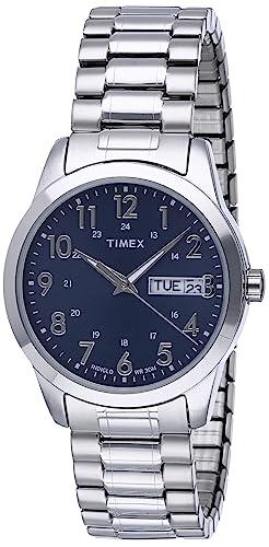 Timex Men's South Street Sport 36mm Watch Box Set, Silver-Tone/Blue, 36 mm., Classic