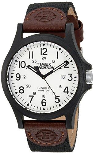 Timex Men's Expedition Acadia 40mm Watch, Brown/White/Black
