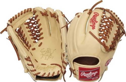 Rawlings Heart of The Hide Baseball Glove, Camel/Tan, 11.75 inch, Mod Trap Web, Right Hand Throw
