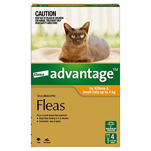 Advantage Fleas for Kittens & Small Cats Up To 4kg - 4 Pack