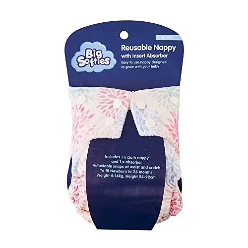 Big Softies Girl Reusable Nappy with Insert Absorber