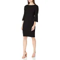Calvin Klein Women's Peplum Sheath Dress, Black 3, 6