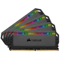 Corsair Dominator Platinum RGB 128GB (4x32GB) DDR4 3600MHz C18 (12 Ultra-Bright CAPELLIX RGB LEDs, DHX Cooling System, Tight Response Times) Desktop Memory - Black