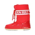 MOON BOOT Women's Icon Glitter Snow Boots Silver, Black, 7 AU