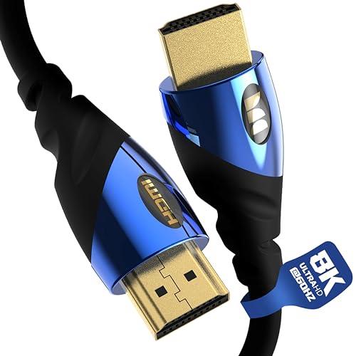 Monster Ultra High-Speed 8K Blue HDMI 2.1 Cable at 48 Gbps 12 ft