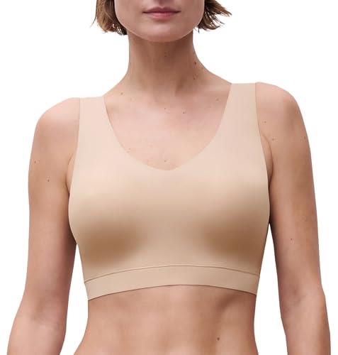 Chantelle Women's Soft Stretch Padded V-Neck Bra Top, Ultra Nude, X-Large-XX-Large