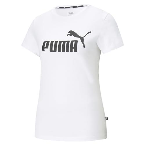 PUMA Women's Essential Logo Tee, White, L