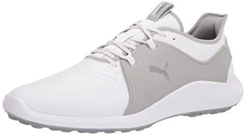 PUMA Men's Ignite Fasten8 Pro Golf Shoe, Puma White-puma Silver-high Rise, 8.5 US