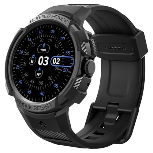 SPIGEN for Google Pixel Watch 3 41mm/2/1 Rugged Armor Pro Case, Black