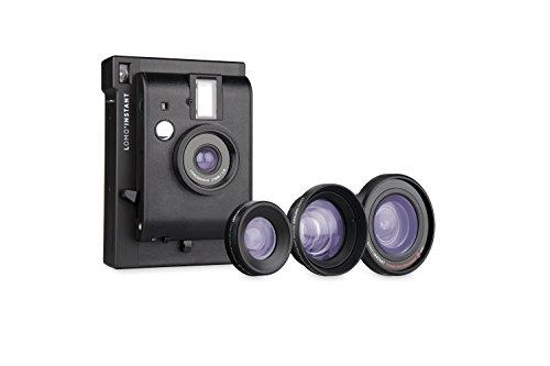 Lomography Lomo'Instant Black Edition + 3 Lenses - Instant Film Camera, LI800B