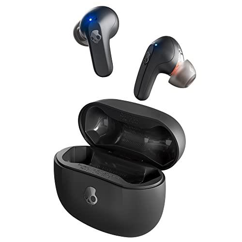 Skullcandy Rail Wireless in-Ear Headphones with Skull-iQ App, Microphone, 42 Hours Battery Life and Bluetooth for iPhone, Android and More - Black