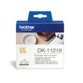 Brother Genuine DK-11219, White Round, Die-Cut Labels, 12mm Diameter, 1200 Labels Per Roll