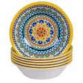 Certified International 28182SET6 Portofino 7.5" Melamine All Purpose Bowl, Set of 6, Multi Colored