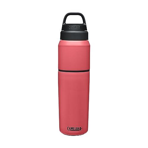 CamelBak MultiBev Stainless Steel Vacuum Insulated Water Bottle, Wild Strawberry, 650 ml Capacity