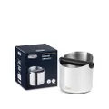 De'Longhi Coffee Knock Box DLSC072, Collects Coffee Grounds, Stainless Steel, Non-slip Rubber Base, Strong and Stable Body, Easy to Clean