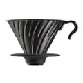 HARIO V60 Metal Coffee Dripper Coffee Drip for 1-4 Cups, Matte Black, VDMR-02-MB 3.5 x 5.7 x 4.7 inches (9.0 x 14.5 x 12.0 cm)