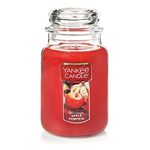Yankee Candle Apple Pumpkin Scented, Classic 22oz Large Jar Single Wick Candle, Over 110 Hours of Burn Time
