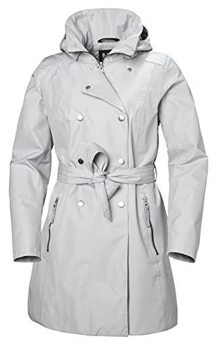 Helly Hansen Women's Welsey II Waterproof Breathable Trench Coat, 853 Grey Fog, X-Large