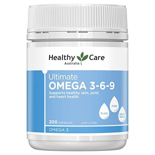 Healthy Care Ultimate Omega 3-6-9 Softgel Capsules, | Supports skin, heart and joint health