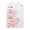 Miffy Rib Ring Rattle, Pink, 13 cm Height