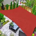 AsterOutdoor Sun Shade Sail Rectangle 10' x 13' UV Block Canopy for Patio Backyard Lawn Garden Outdoor Activities, Terra