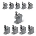 Highcraft DMCT-HF38-10 Junior Beam Wall Ceiling Mount Vertical Piping Support-Clamp for Copper, PVC Tubing, 3/8 in, Electro Galvanized Steel (10 Pack), 10 Count