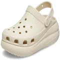Crocs Unisex Adult Classic Crush | Platform Shoes Clog, Bone, 10 US Women/8 US Men