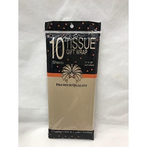 Lylac Gift Wrap Tissue Paper 10 Piece Set, 50.8 cm x 66 cm Size, Brown