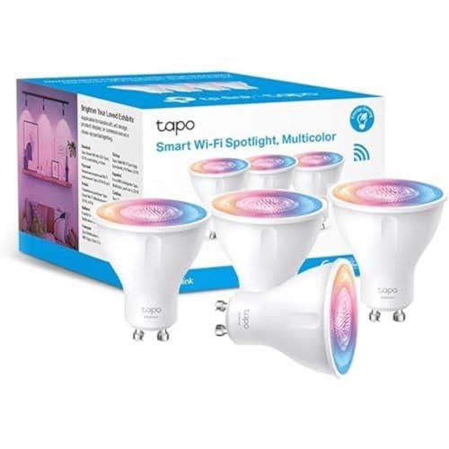 TP-Link Tapo Smart Wi-Fi Spotlight, Multicolour, Tunable White - GU10, 3.7W, No Hub Required, Compatible with Alexa and Google Home, Remote Control, Energy Class A+ (Tapo L630(4-Pack)) | AU Version |