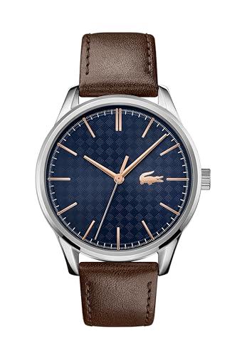 Lacoste Vienna Brown Leather Blue Dial Men's Watch
