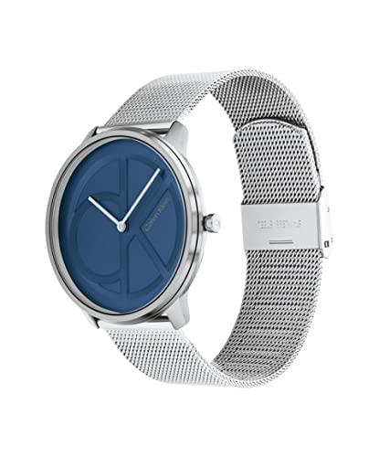 Calvin Klein CK Iconic Stainless Steel Dial Unisex Watch, Blue