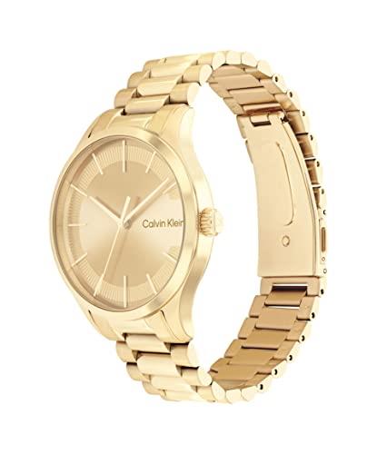Calvin Klein Iconic Plated Thin Gold 1 Stainless Steel Gold Dial Unisex Watch