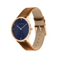 Calvin Klein Iconic Brown Leather Blue Dial Unisex Watch