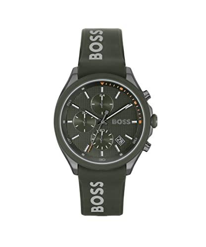 Hugo Boss Velocity Green Silicone Green Dial Men's Watch