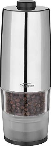 Trudeau One-Hand Battery Operated Pepper Mill, Stainless Steel Finish 7 by 2