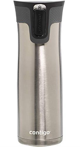 Contigo Autoseal West Loop Stainless Steel Travel Mug with Open-Access Lid, silver