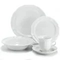 Mikasa 5132497 French Country 40 Piece Dinnerware Set, Service for 8 White