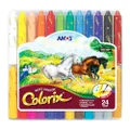 Amos Silky Colorix Crayon Gift Case 24 Pieces Set