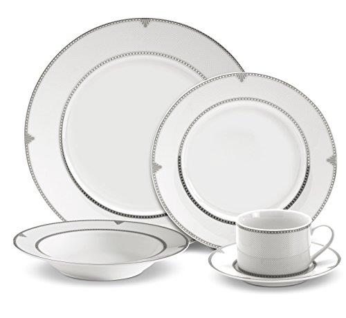 Mikasa 5162460 Regent Bead 40-Piece Porcelain Dinnerware Set, Service for 8