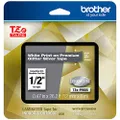 Brother P-Touch TZe-PR935 White Print on Premium Glitter Silver Laminated Tape 12mm (0.47”) Wide x 8m (26.2’) Long