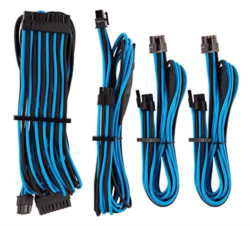 Corsair Premium Individually Sleeved PSU Cables Starter Kit Type 4 Gen 4 – Blue/Black