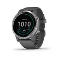 Garmin Vivoactive 4, GPS Fitness Smartwatch, Shadow Grey & Silver